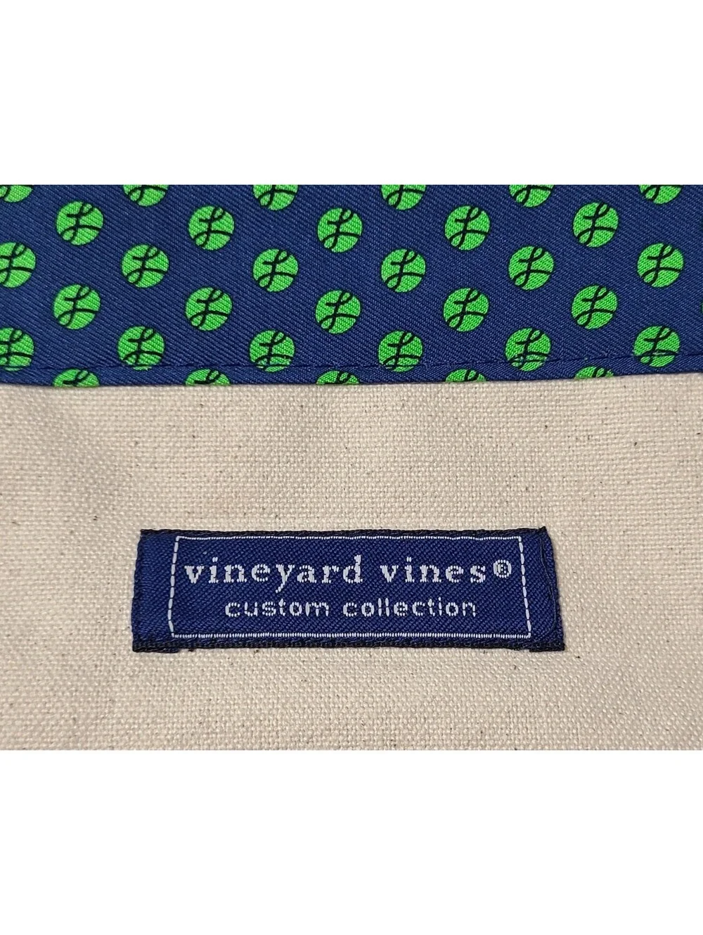 Vineyard Vines Custom Collection Canvas Cosmetic Makeup Bag 8.5x6x2.5